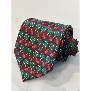 Yuletied Partridge in a Pear Tree Christmas Hand Made Tie 59 x 3.75